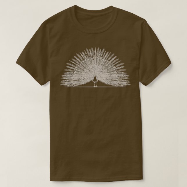 Camiseta Pássaro Ornamental, Índia Animal Peacock (Frente do Design)