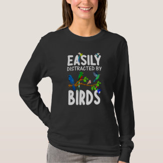 Camiseta Pássaro Para Homens Mulheres Ornitologia Observado