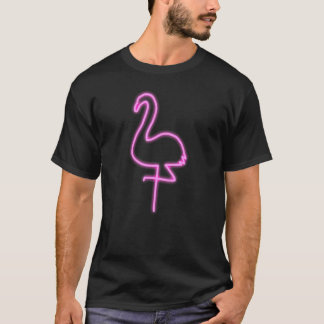 Camiseta Pássaro Pássaro Cortado de Linha Flamingo Rosa
