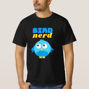 Camiseta Pássaro Pássaro Nerd Bonito Engraçado
