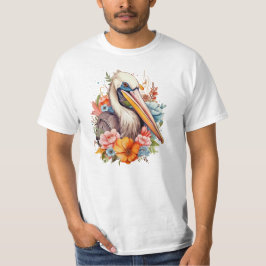 Camiseta Pássaro Pelicano Castanho