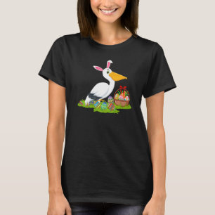 Camiseta Pássaro Pelicano Páscoa de Ovo Caça Coelho Pelican