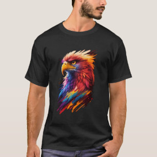 Camiseta Pássaro Phoenix da Explosão de Cor