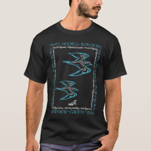 Camiseta Pássaro Polinésico em Tatuagem Tribal de Voo