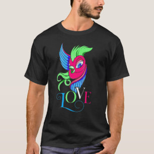 Camiseta Pássaro Polisexual Orgulho LGBTQ Amor