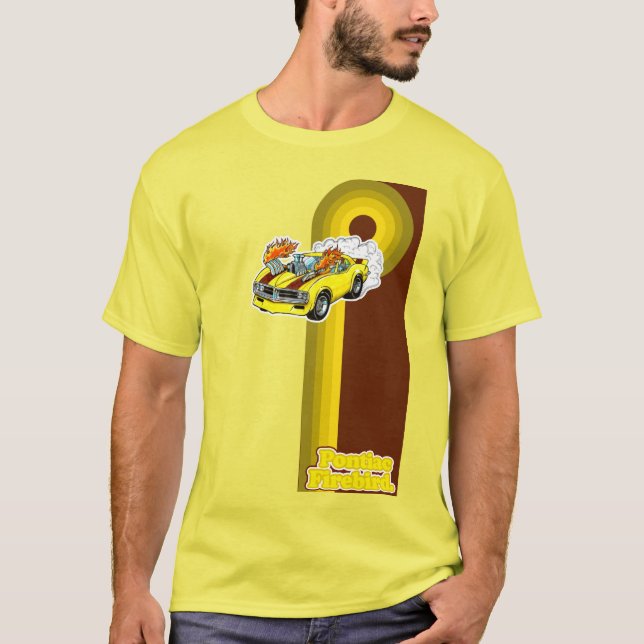 Camiseta Pássaro pontiac amarelo dos anos 70 (Frente)
