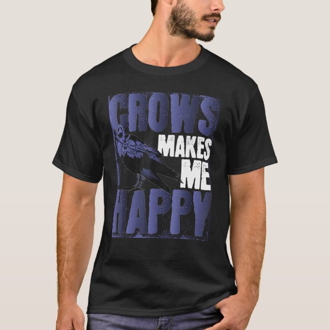 Camiseta Pássaro preto Coroa 1 (Frente)