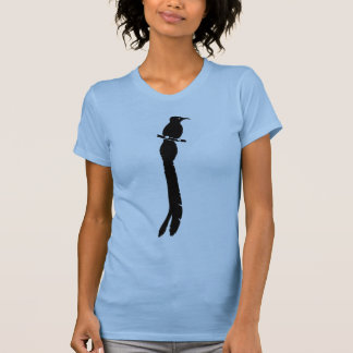 Camiseta Pássaro preto do gráfico da silhueta do paraíso