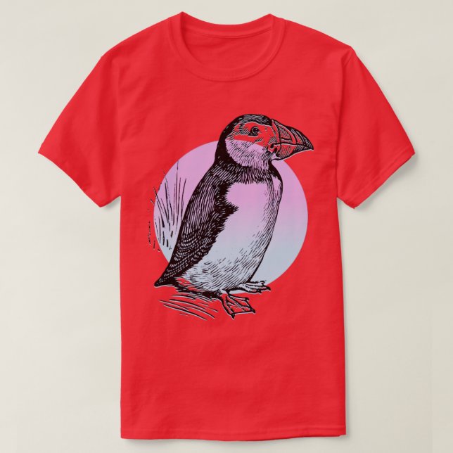Camiseta Pássaro Puffin1 (Frente do Design)