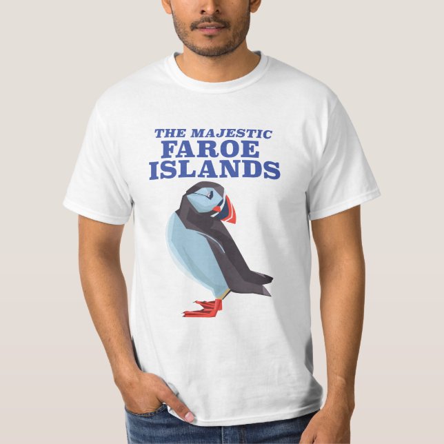 Camiseta Pássaro Puffin das Ilhas Faroé (Frente)