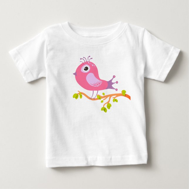 Camiseta Pássaro, Ramificação, Cartoon (Frente)