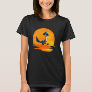Camiseta Pássaro Rápido Sunset Roadrunner Que Prende As Est