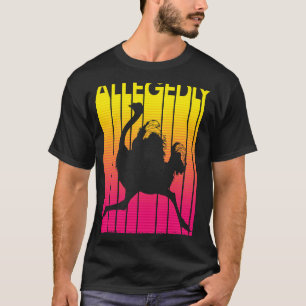 Camiseta Pássaro Retro Voador Alegadamente Ostrich