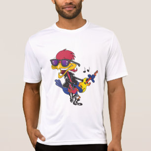 Camiseta Pássaro Roadrunner Rockstar Tocando Violão
