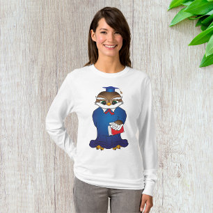 Camiseta Pássaro Scholar Cute para Graduação de Wise Owl