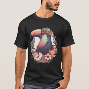 Camiseta Pássaro Selvagem da Flor Tropical de Pássaros Trop