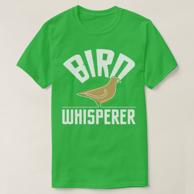 Camiseta Pássaro surrista observando observador de pássaros (Frente do Design)