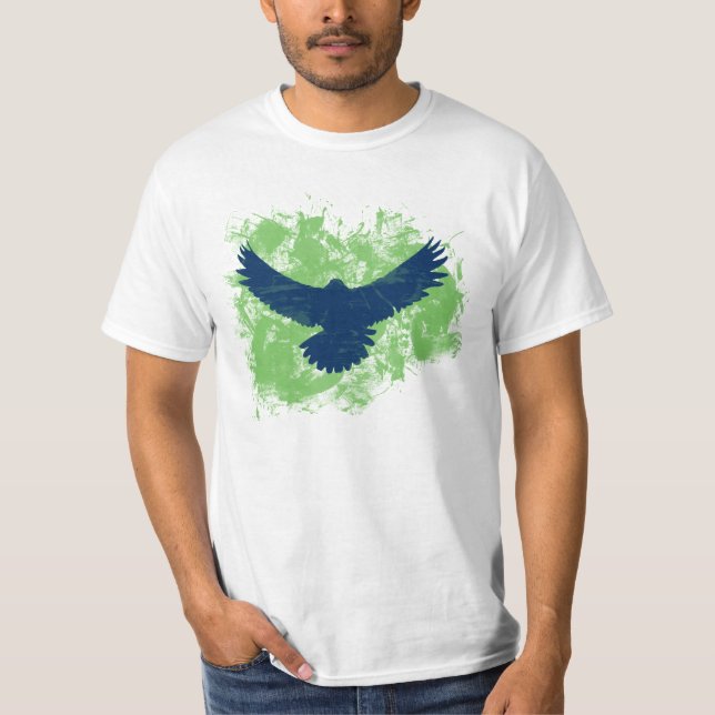 Camiseta Pássaro Swooping de Seahawk para o jogo (Frente)