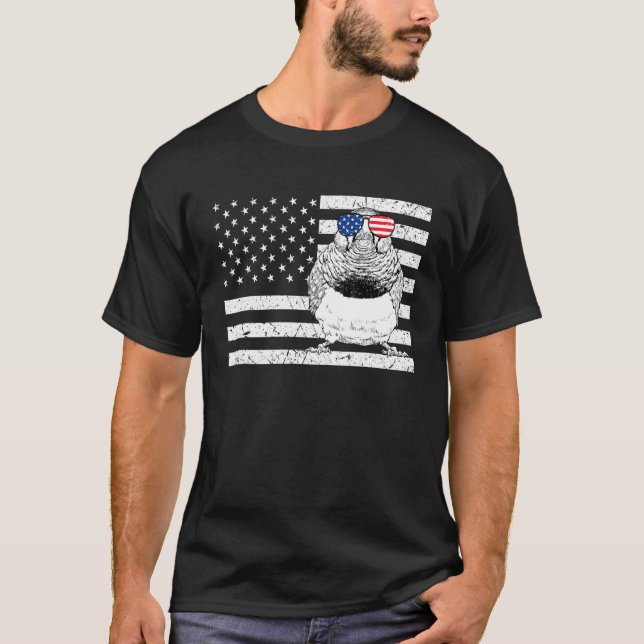 Camiseta Pássaro Tentilhão Zebra 4 de Julho Observação de P (Frente)