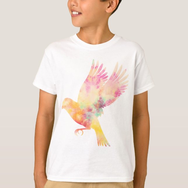 Camiseta pássaro tie dye (Frente)