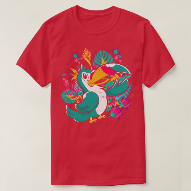 Camiseta Pássaro Tropical Lover Ornithology Bird Watcher Ex (Frente do Design)