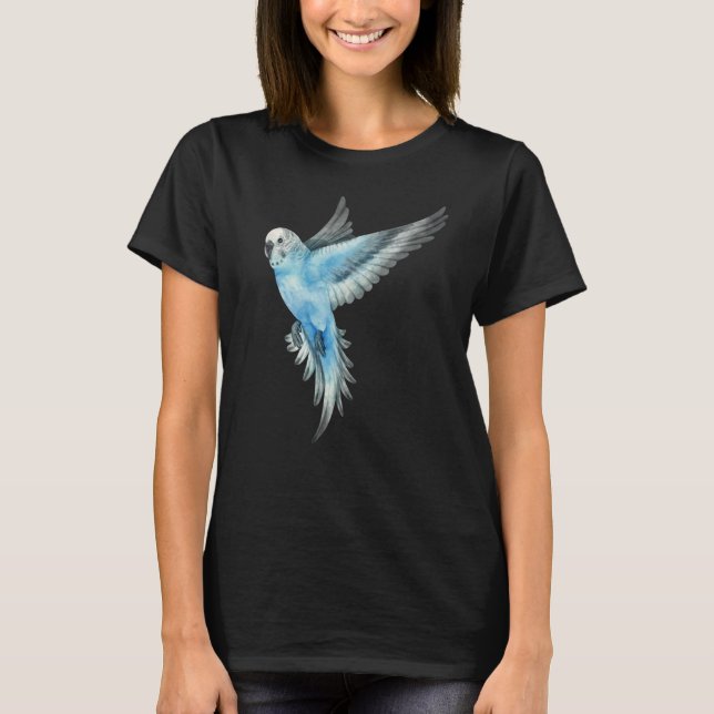 Camiseta Pássaro Trópico Azul de Asas Voadoras legal (Frente)
