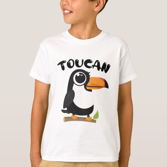 Camiseta Pássaro tucano. (Frente)