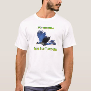 Camiseta Pássaro Turaco Africano excelente Azul