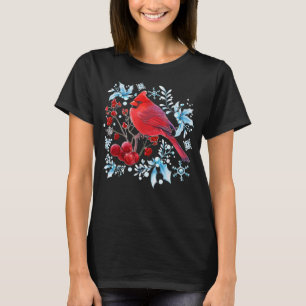 Camiseta Pássaro Vermelho Cardinho Aproxima-se de Aniversár