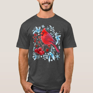 Camiseta Pássaro Vermelho Cardinho Aproxima-se de Aniversár