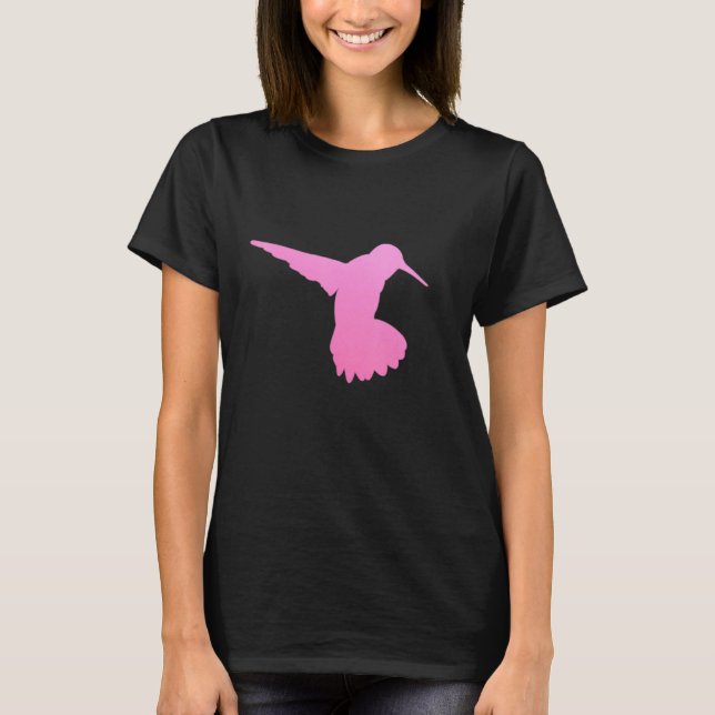 Camiseta Pássaro Vintage Rosa Hummingbird (Frente)