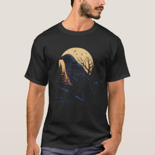 Camiseta Pássaro Voador de Lua Completo Raven 3
