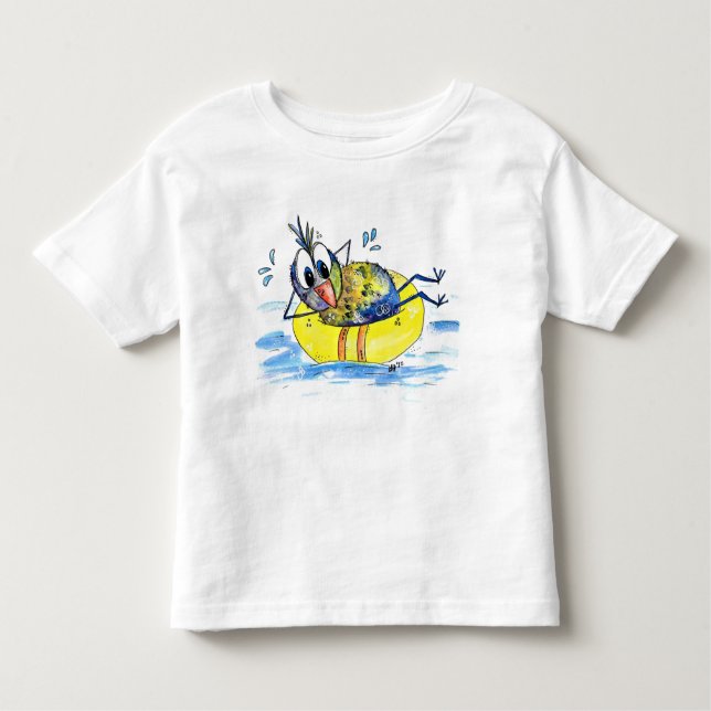 Camiseta Pássaro Whimsical Bonito no Float (Frente)