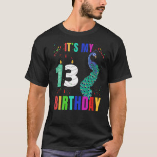 Camiseta Pássaros-13 de-Aniversário, Cute-Birthday Graphic