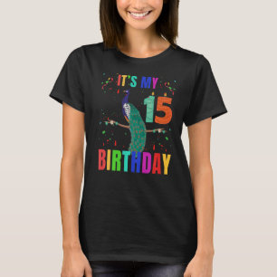Camiseta Pássaros-15 de-Aniversário, Cute-Birthday Graphic