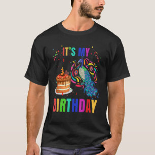 Camiseta Pássaros-aniversário de 3 anos de-pavão-gráfia ani