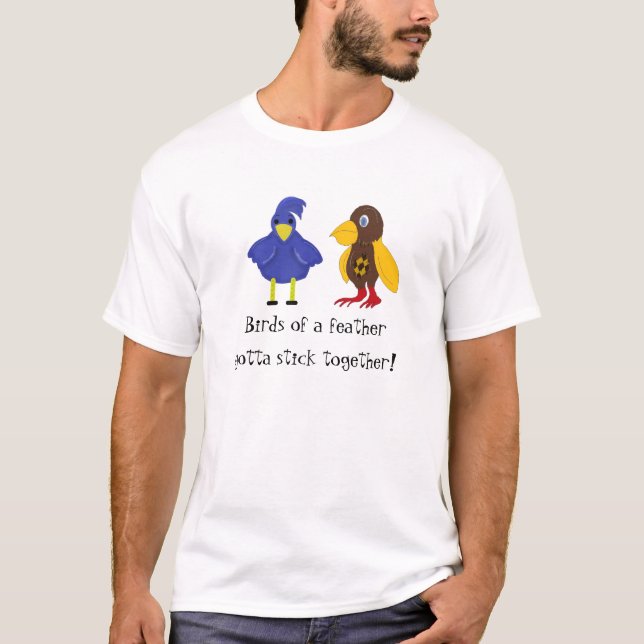 Camiseta Pássaros da Mesma Espécie... (Frente)