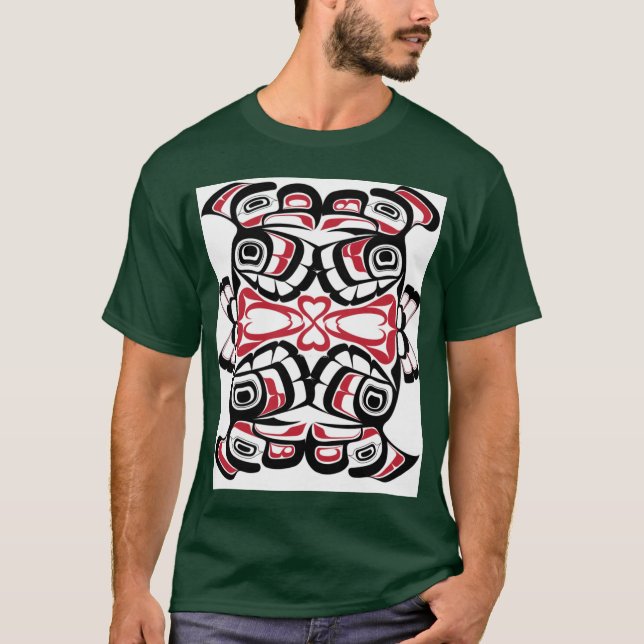 Camiseta Pássaros de amor espelhados Oversized (Frente)