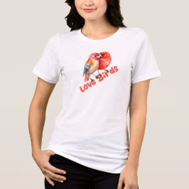 Camiseta Pássaros de Amor no Dia dos Namorados