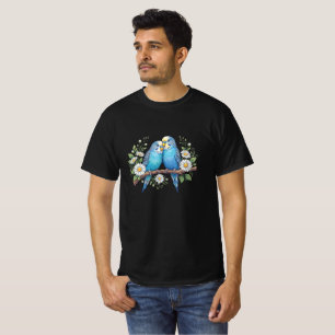 Camiseta Pássaros do Amor em Flor – Periquitos Azuis