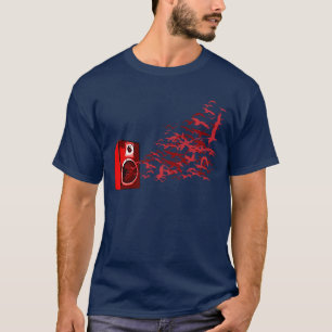 Camiseta Pássaros do auto-falante - disco-jóquei alto do