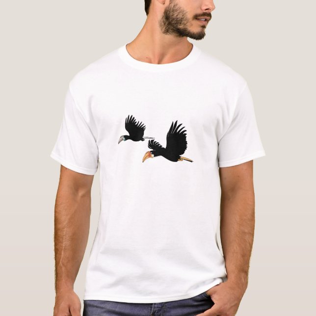 Camiseta Pássaros do Hornbill de Blyth - eles símbolo do (Frente)