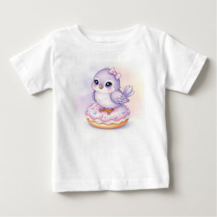Camiseta Pássaros Doce. Rosquinha de mirtilo por Natasha Us