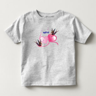 Camiseta Pássaros Elegantes Coração Amor