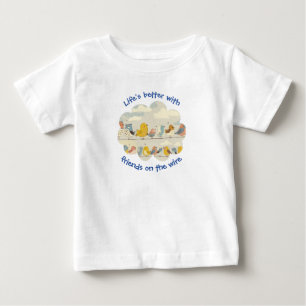 Camiseta Pássaros Em Um Fio