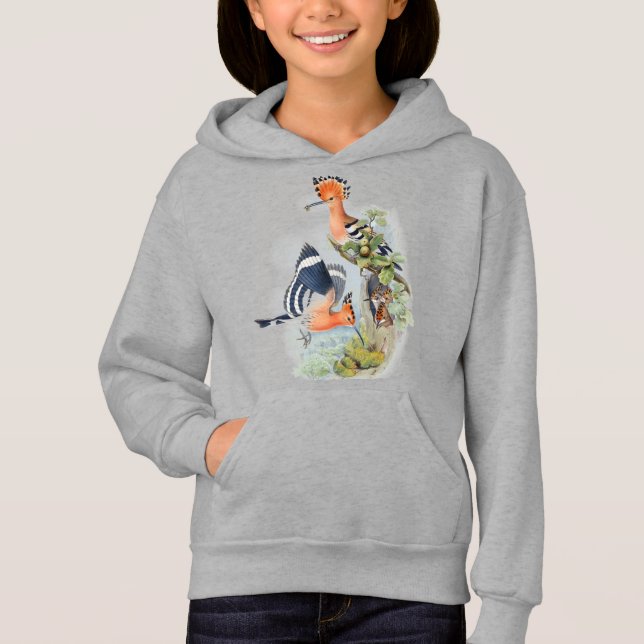 Camiseta Pássaros graçados, capuz (Frente)