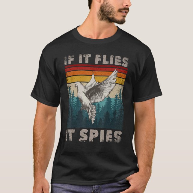 Camiseta Pássaros Não Realmente Merch Pássaro Meme Se Ele V (Frente)