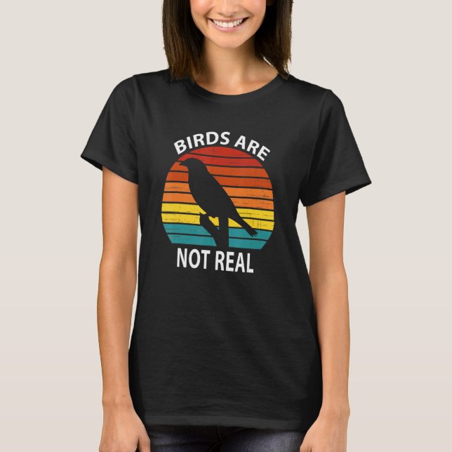 Camiseta Pássaros Não São Verdadeiramente Teoria Da Conspir (Frente)