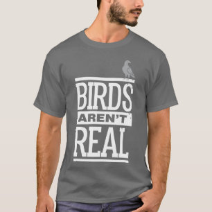 Camiseta Pássaros não são verdadeiros pombinhos dizendo ami
