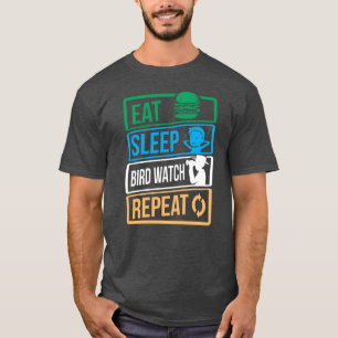 Camiseta Pássaros Pássaros Comem Pássaros do Sono Assistem